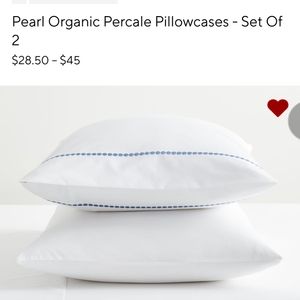 Pottery Barn Pearl Organic Percale Pillowcases in Chambray (Set of 2)